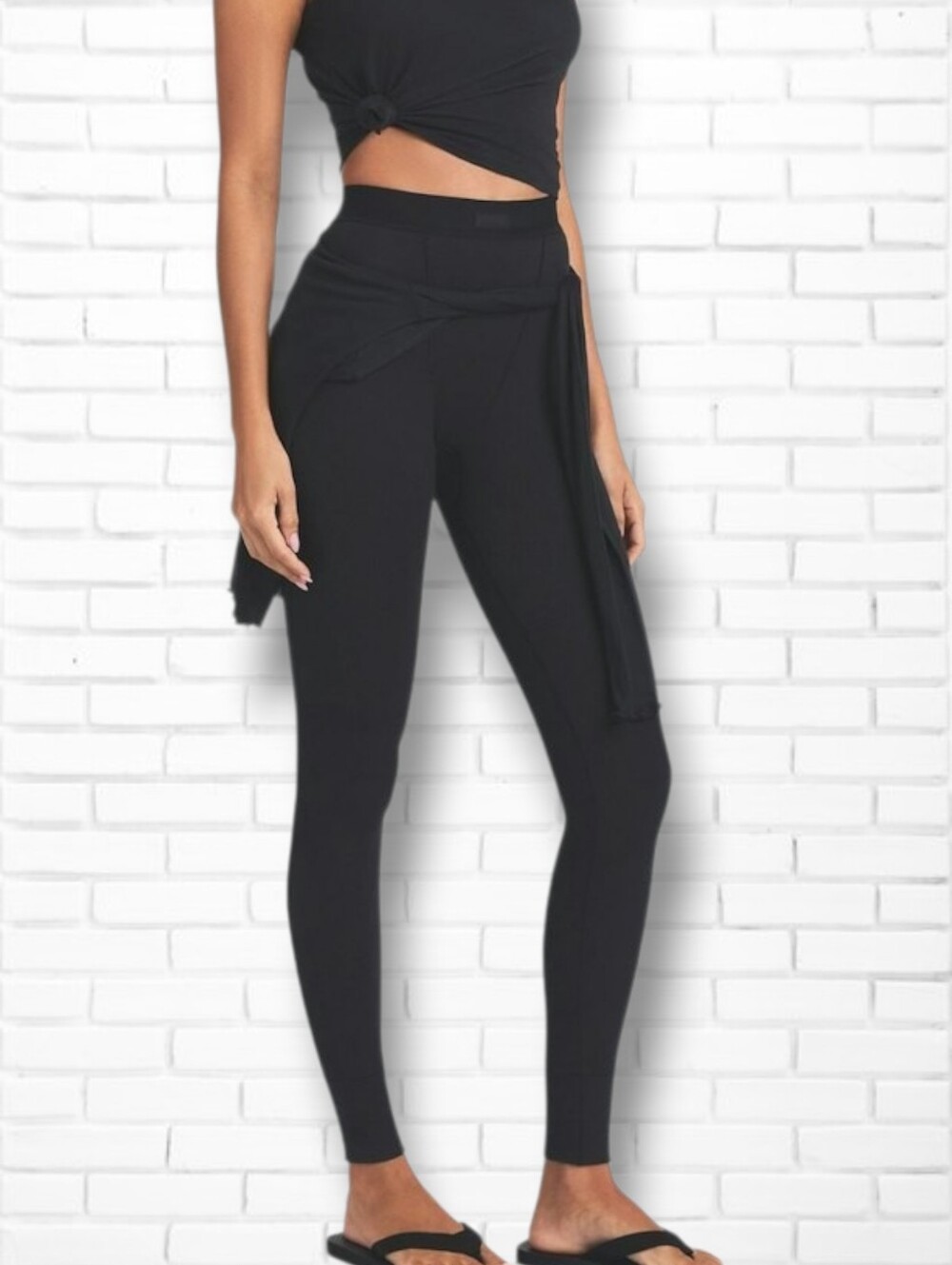 Skims Size M Cotton Ribbed Leggings In Soot